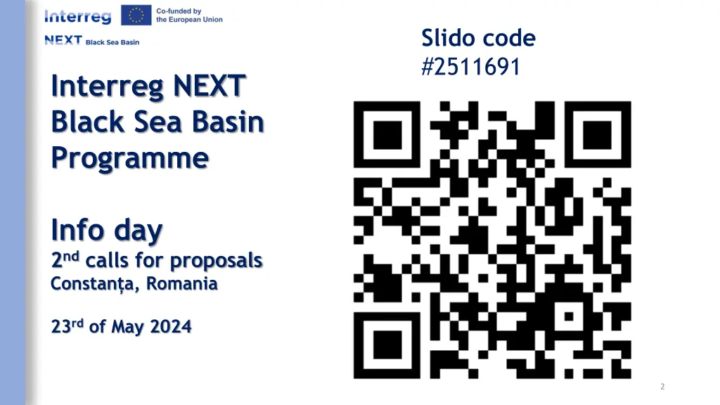 slido code 2511691