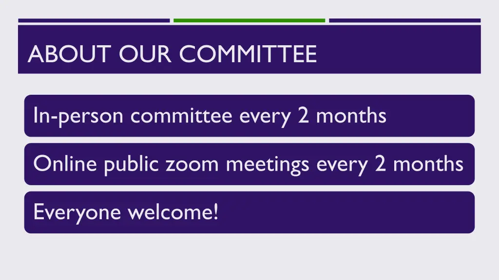 about our committee