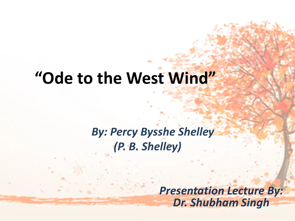 ode to the west wind