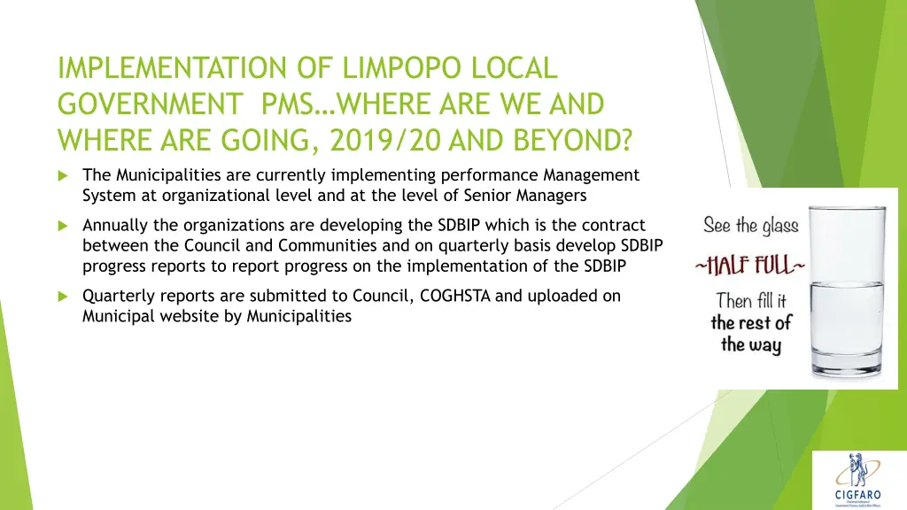 implementation of limpopo local government