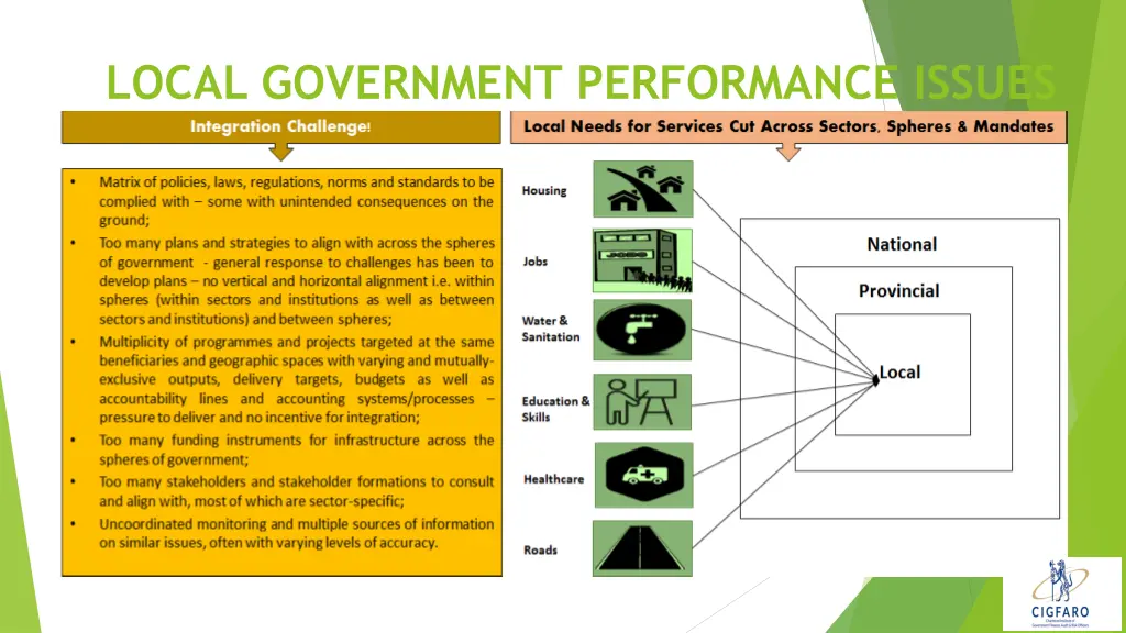 local government performance issues