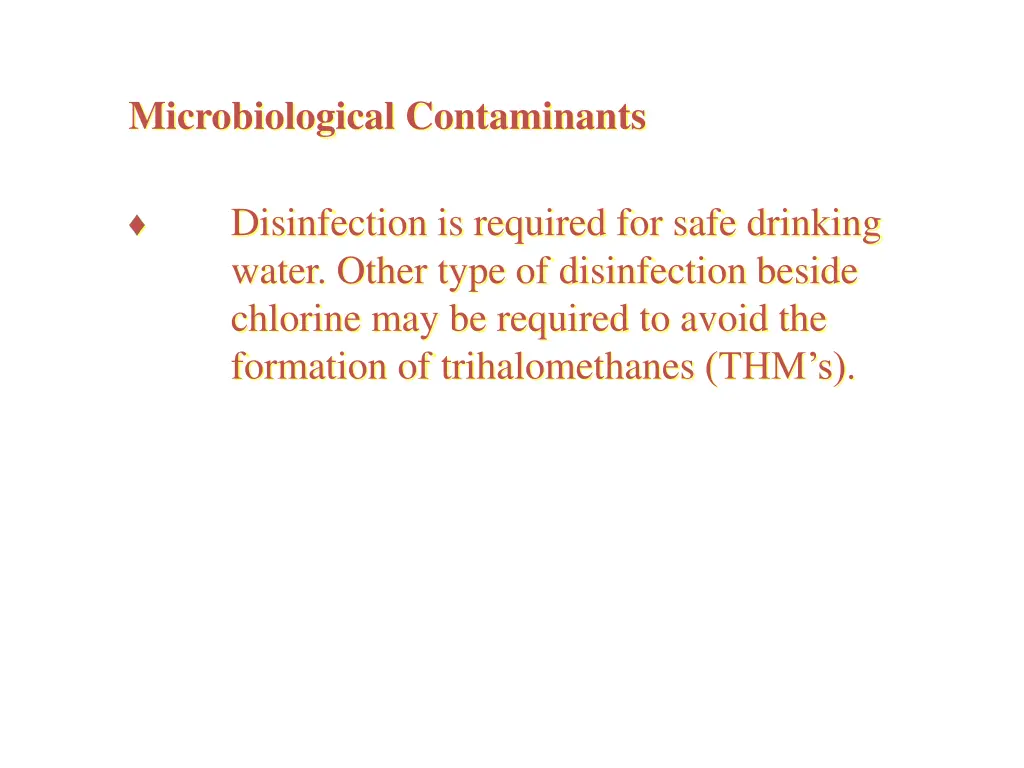 microbiological contaminants