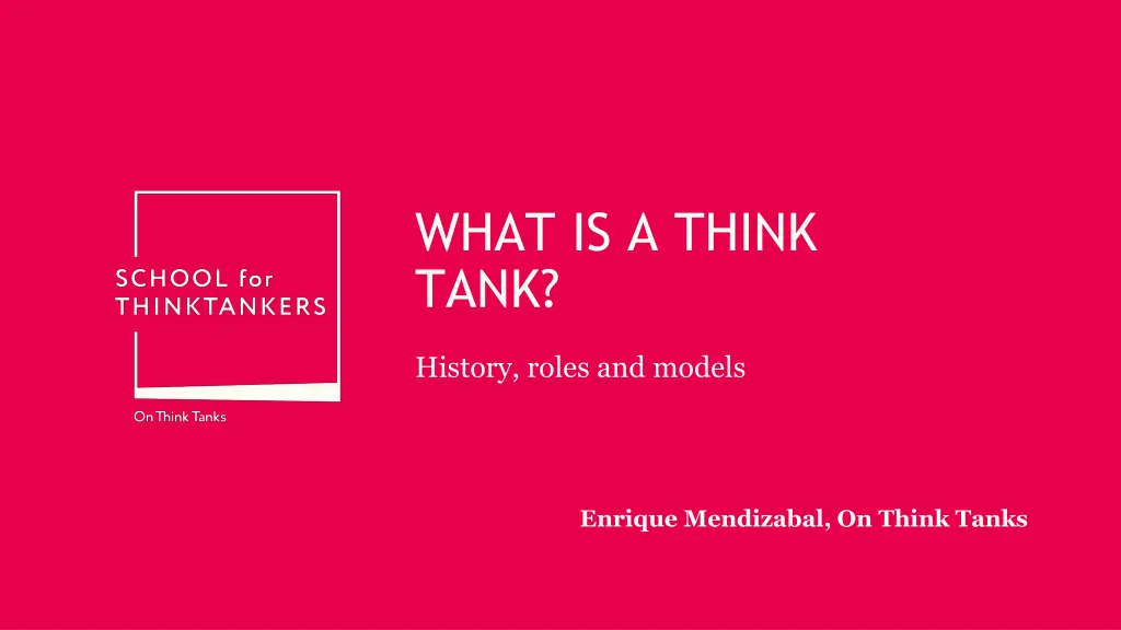 what is a think tank