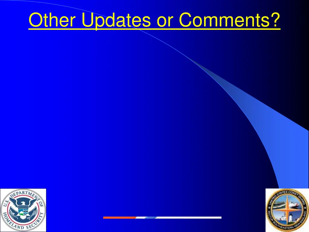 other updates or comments