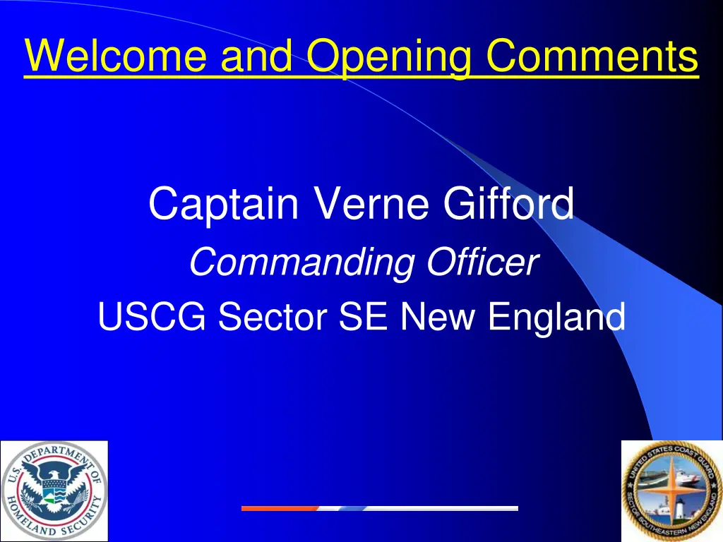 welcome and opening comments