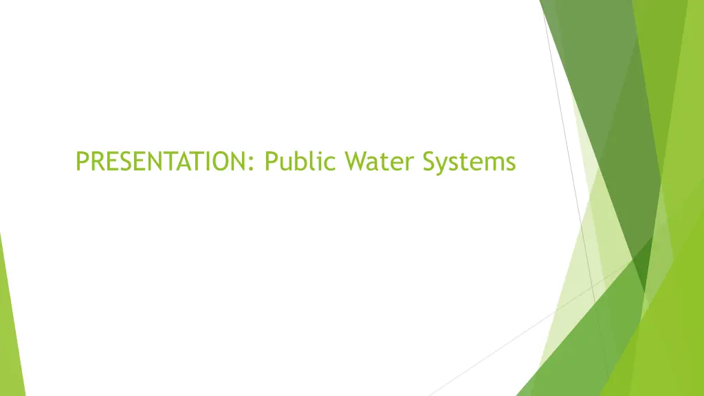 presentation public water systems