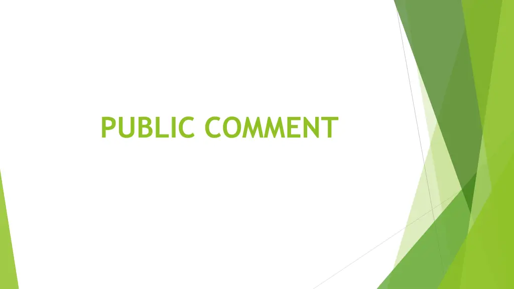 public comment