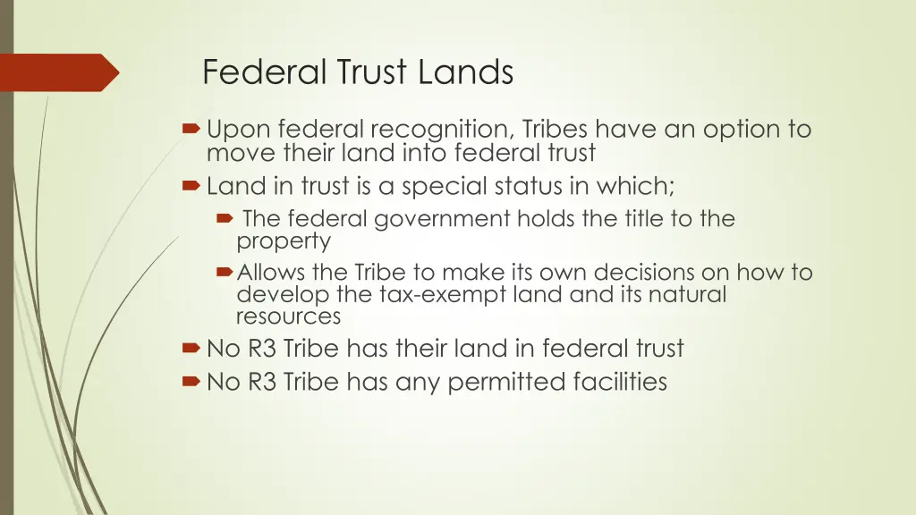 federal trust lands