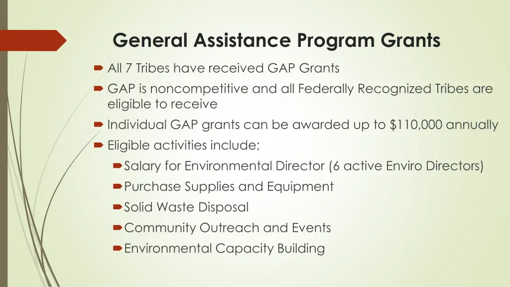 general assistance program grants