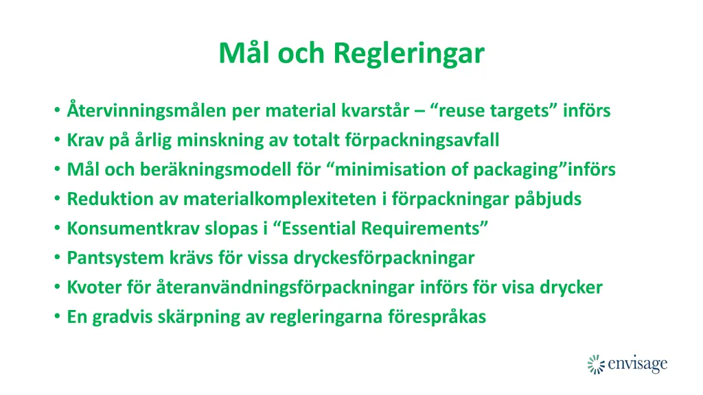 m l och regleringar