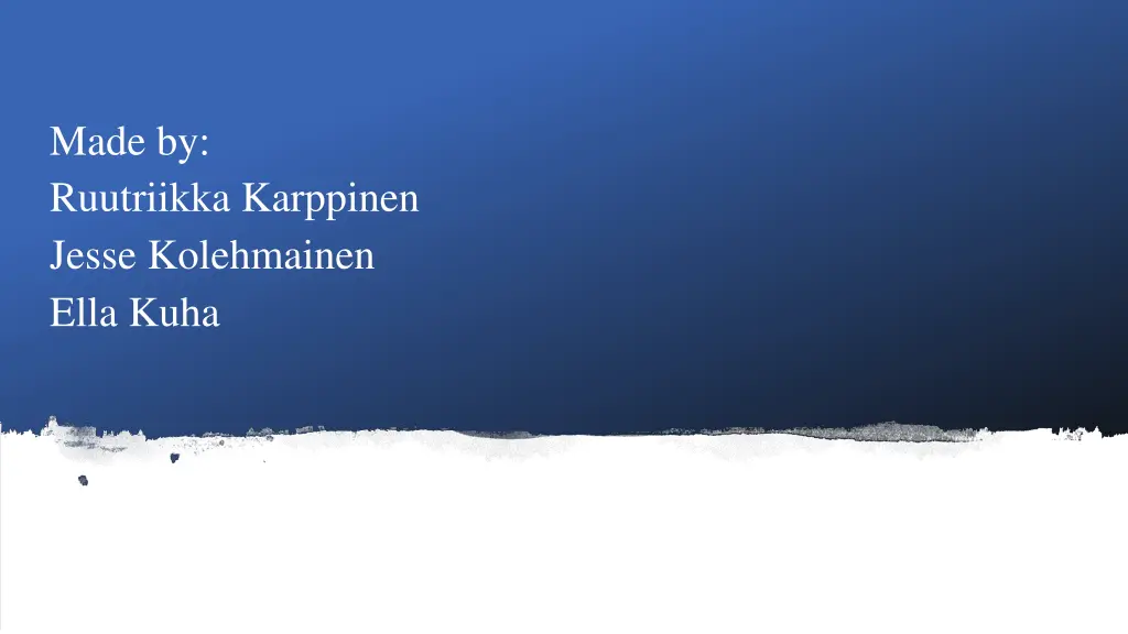 made by ruutriikka karppinen jesse kolehmainen