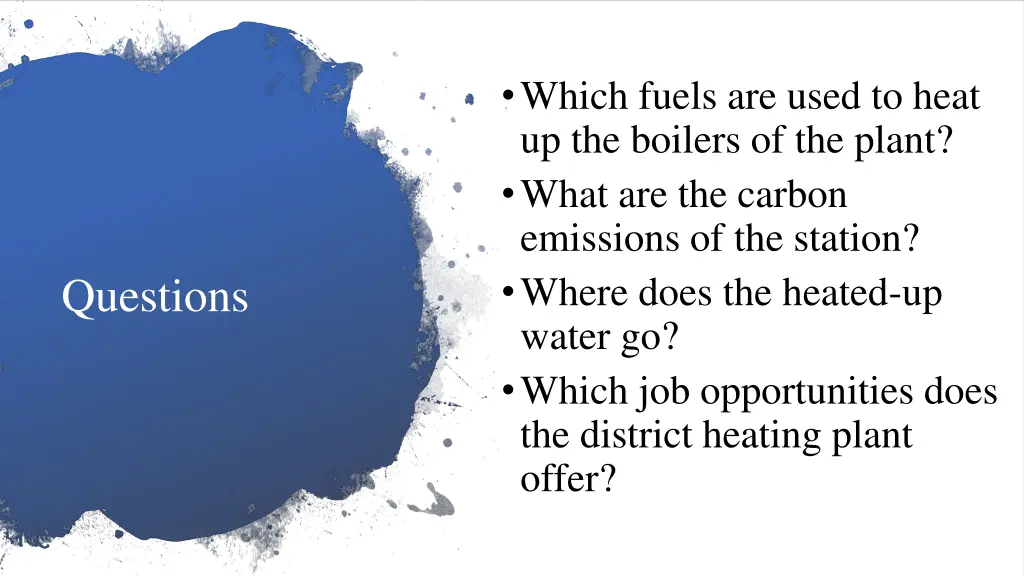 which fuels are used to heat up the boilers
