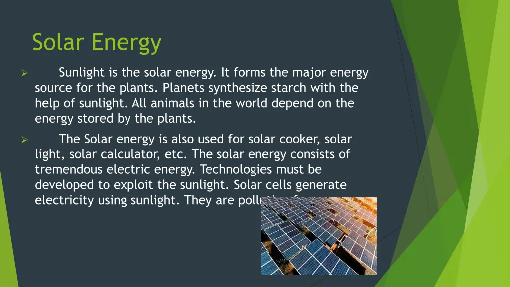 solar energy