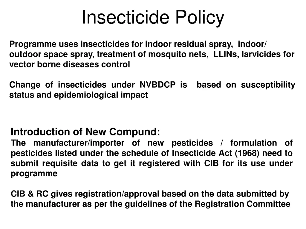 insecticide policy