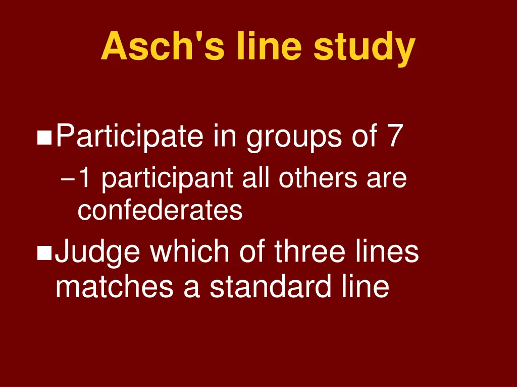 asch s line study
