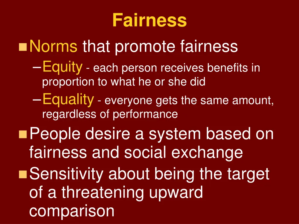 fairness