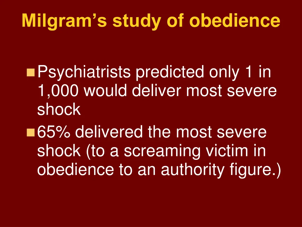 milgram s study of obedience 1