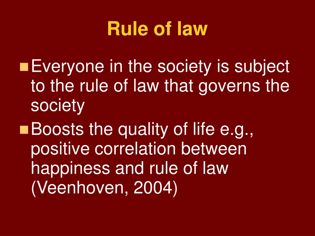 rule of law