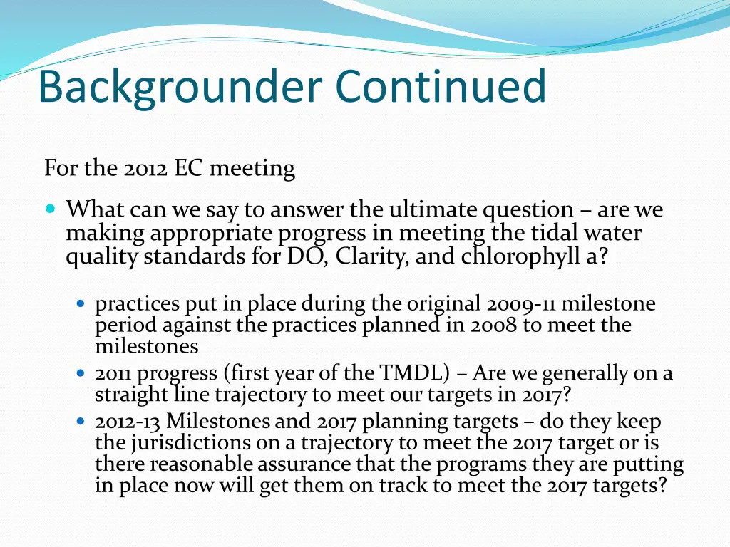 backgrounder continued