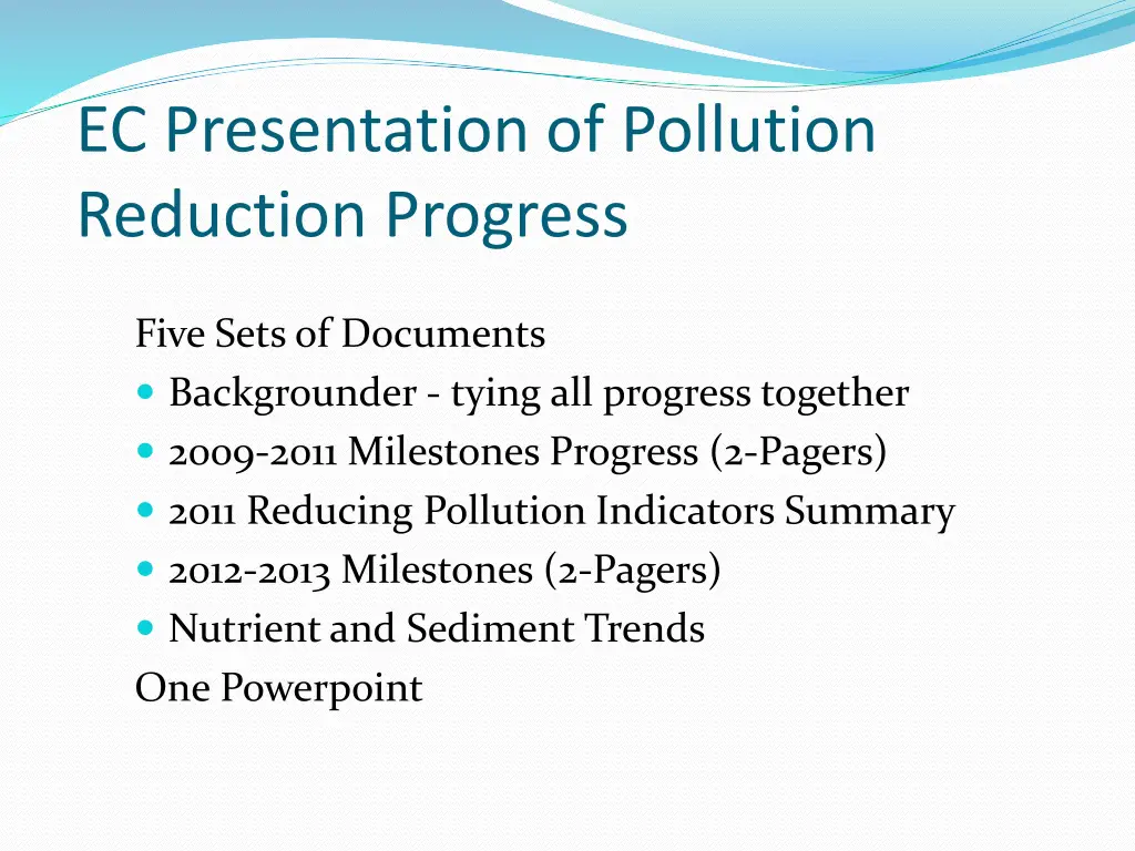 ec presentation of pollution reduction progress