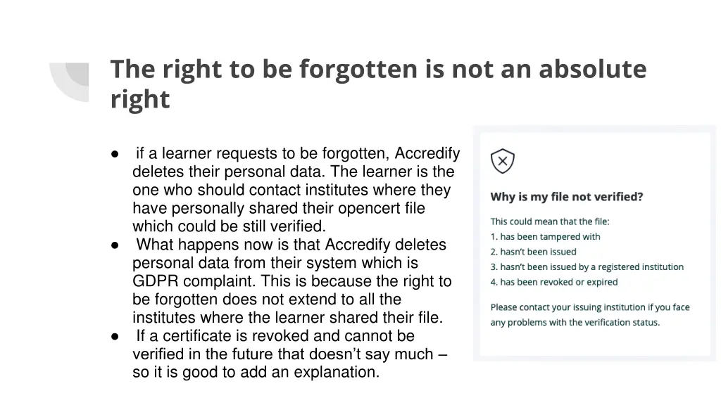 the right to be forgotten is not an absolute right