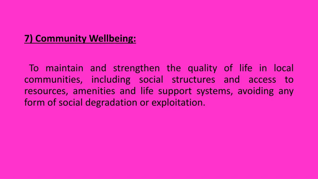7 community wellbeing