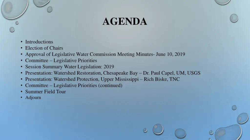 agenda