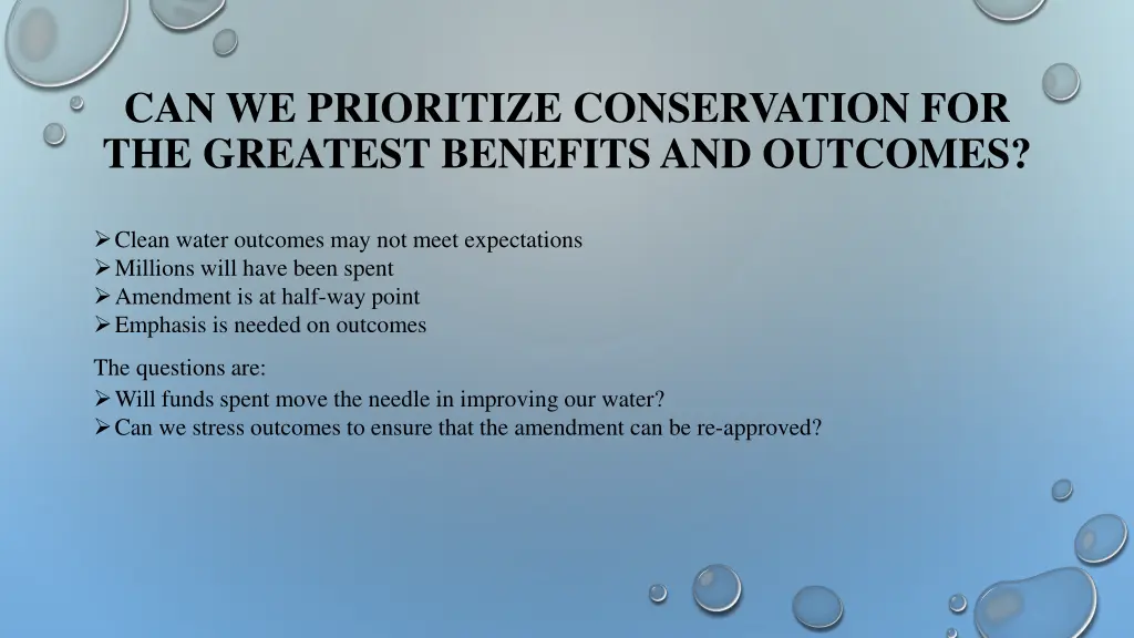 can we prioritize conservation for the greatest