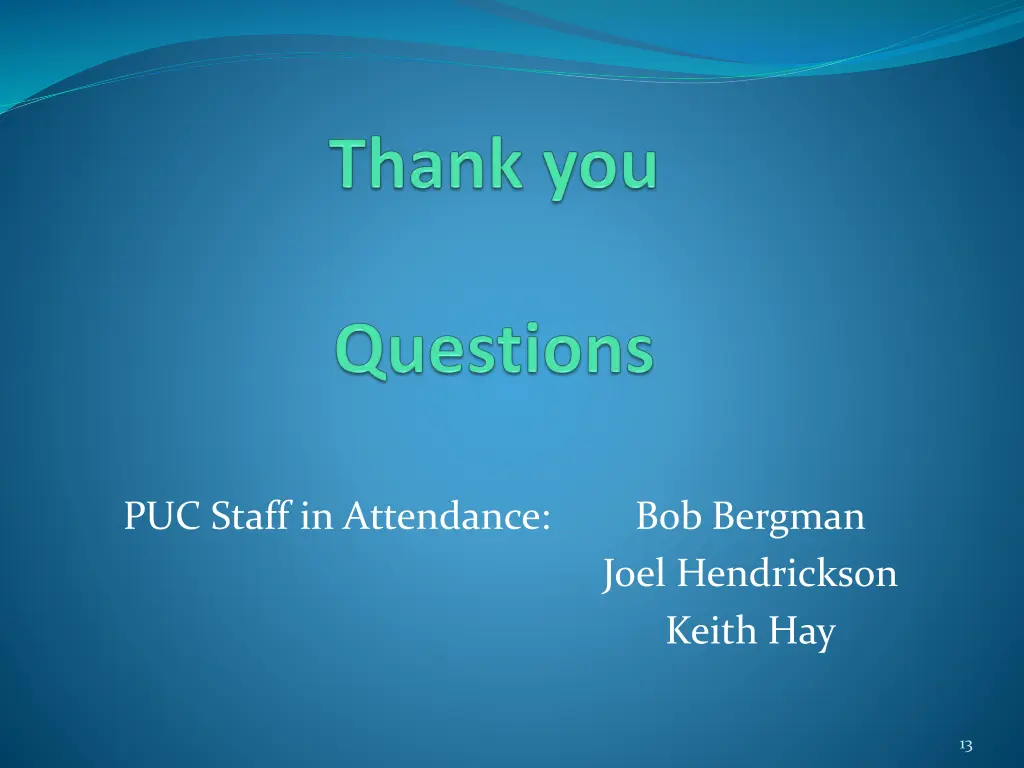 puc staff in attendance