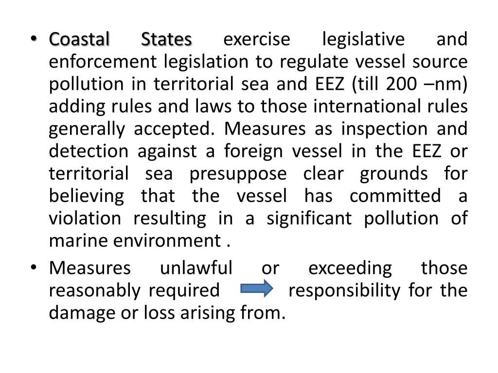 coastal enforcement legislation to regulate