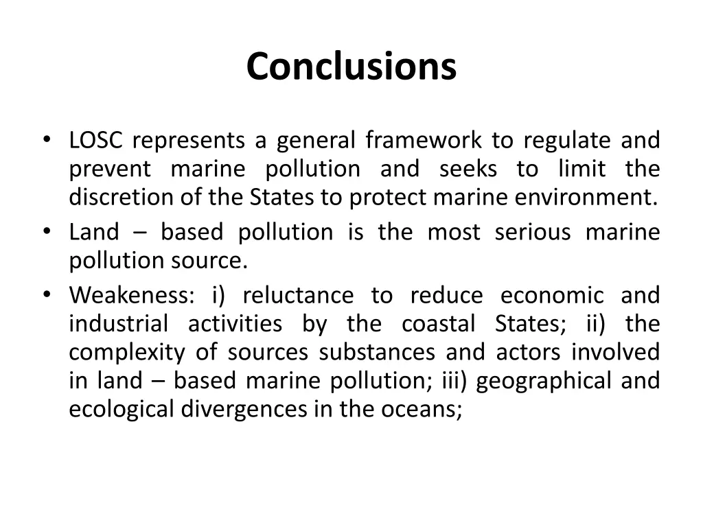 conclusions