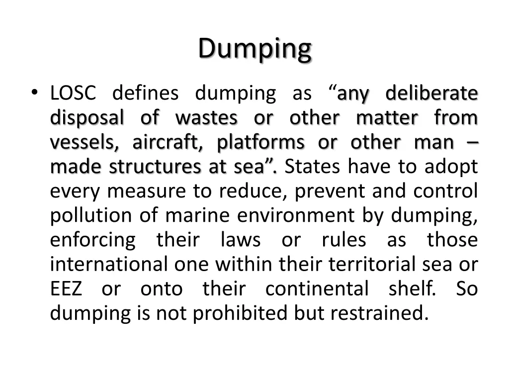 dumping