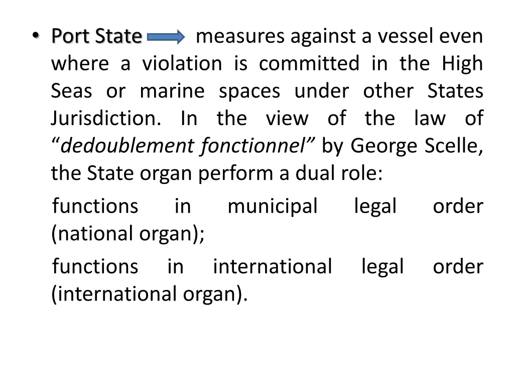 port state where a violation is committed