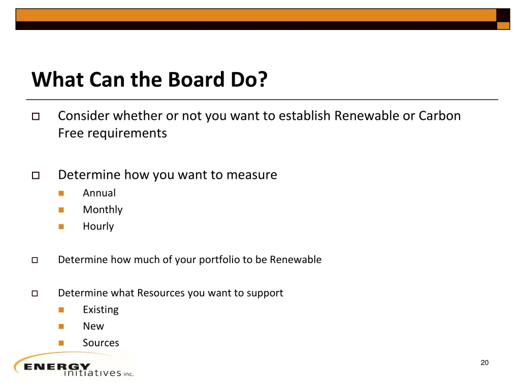 what can the board do 1