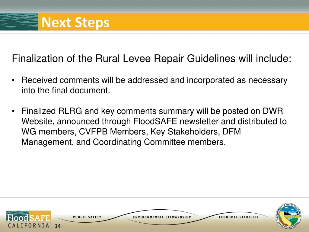 next steps