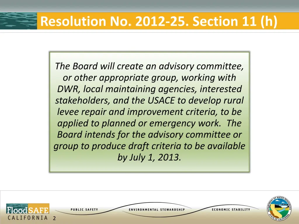 resolution no 2012 25 section 11 h