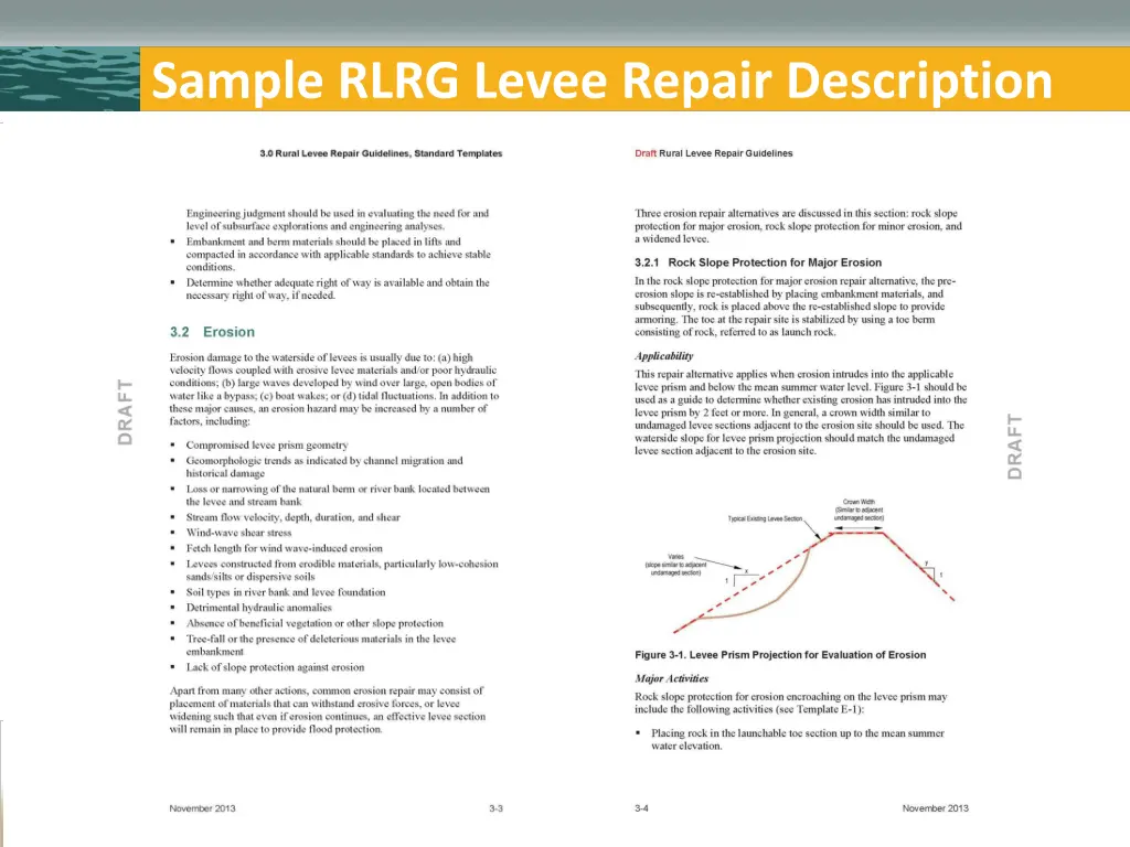 sample rlrg levee repair description