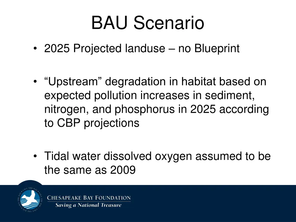 bau scenario
