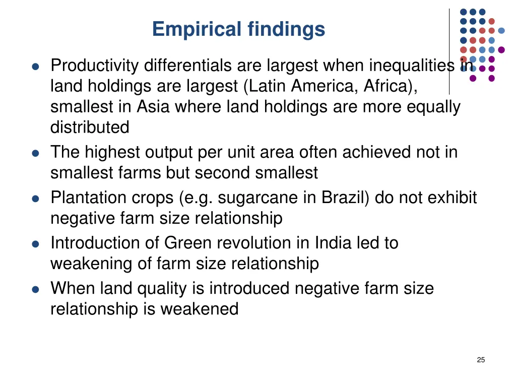 empirical findings