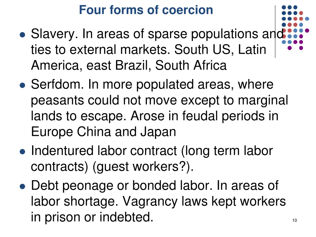 four forms of coercion