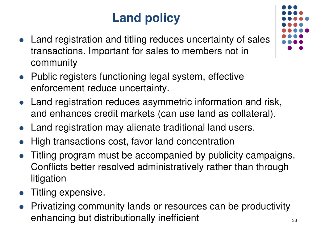 land policy