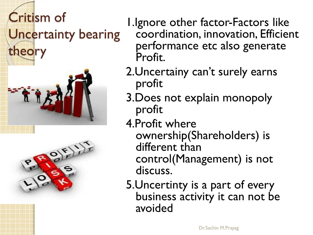 critism of uncertainty bearing theory