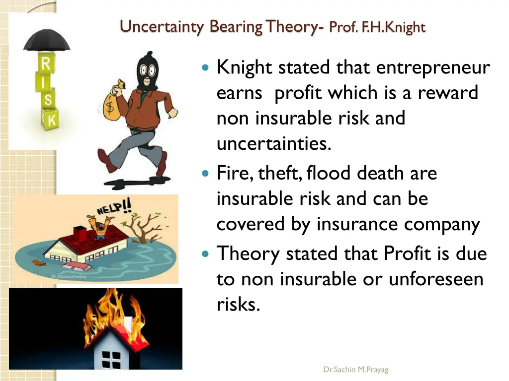 uncertainty bearing theory prof f h knight