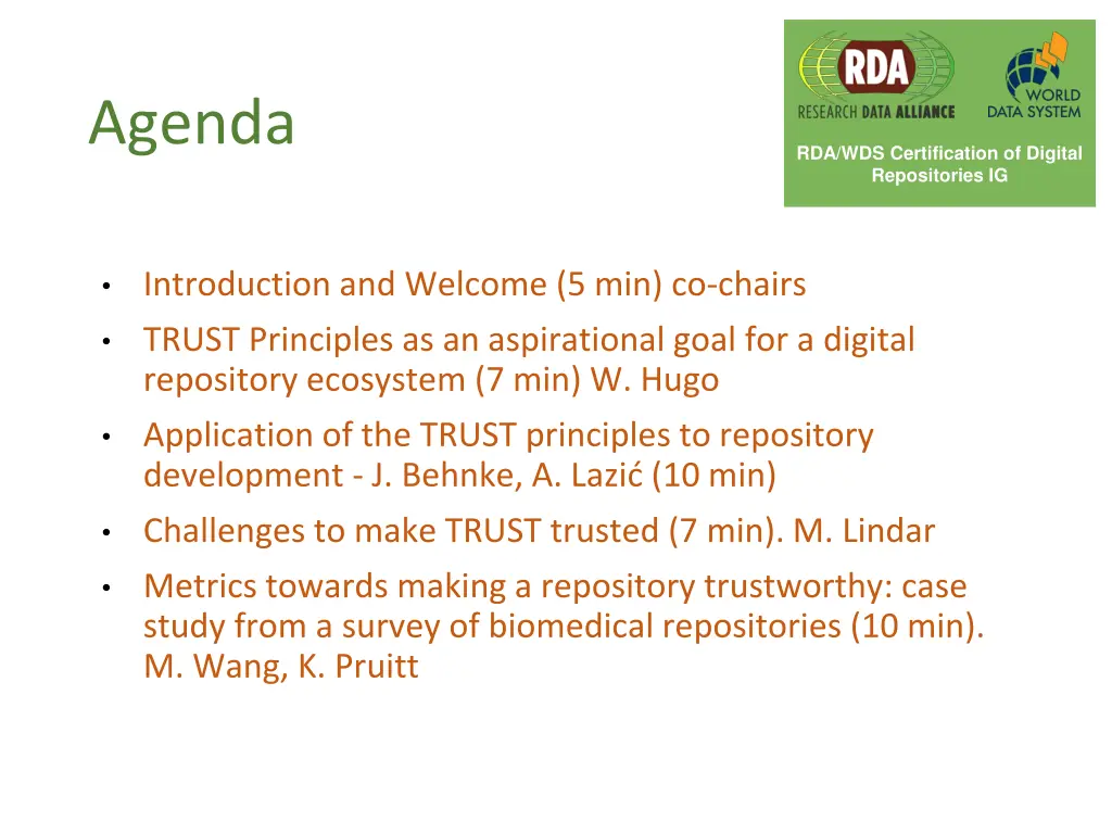 agenda