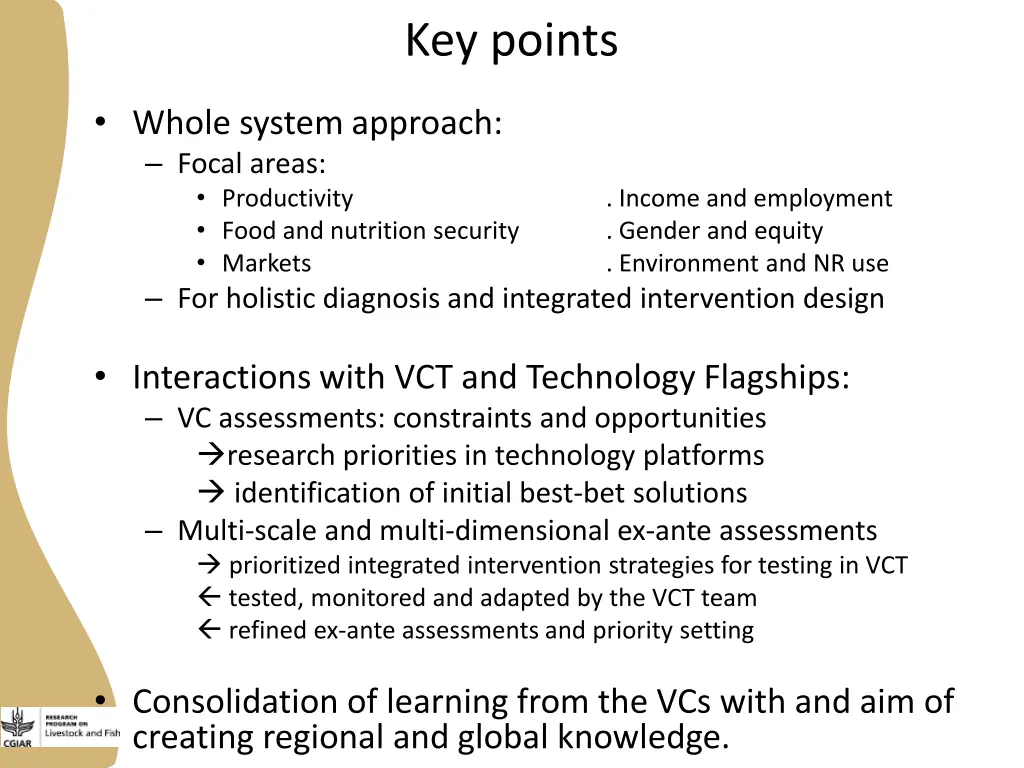 key points