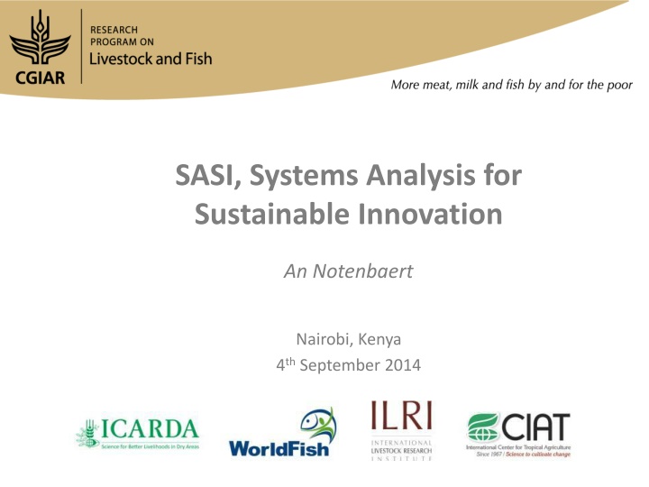sasi systems analysis for sustainable innovation