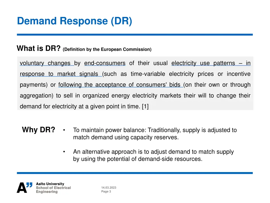 demand response dr