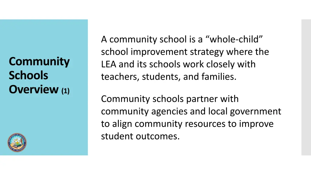 a community school is a whole child school