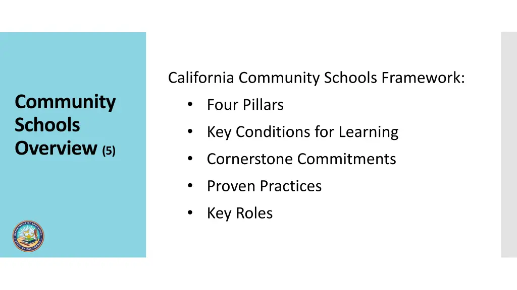 california community schools framework four
