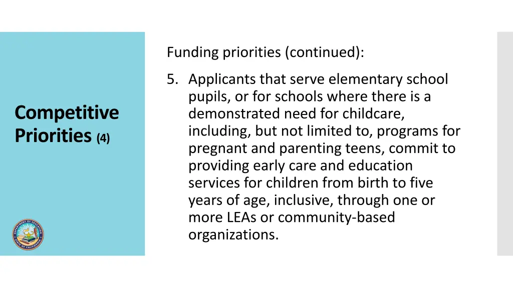 funding priorities continued 2